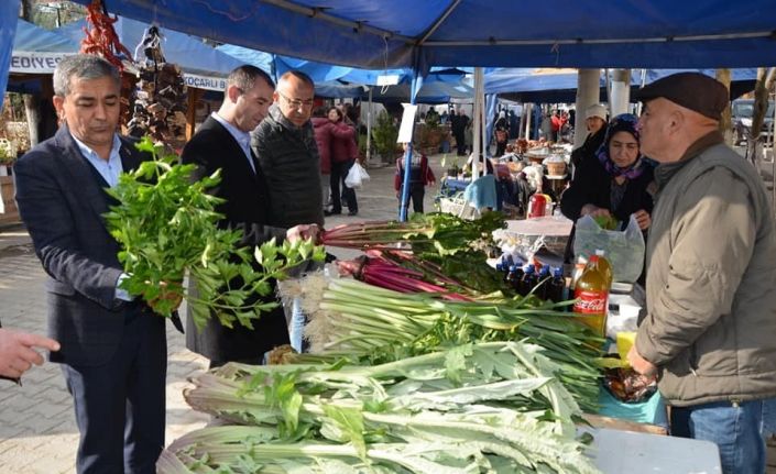 Koçarlı semt pazarlarında korona önlemi