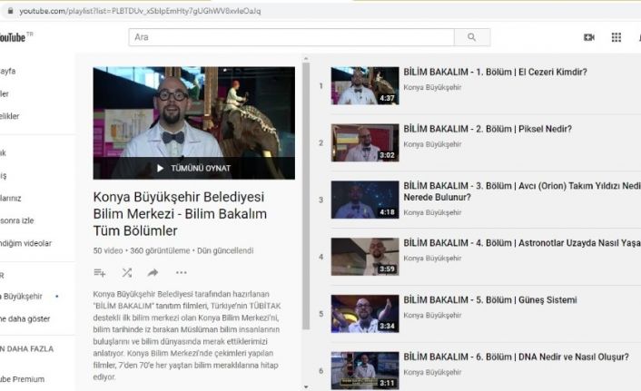 Konya Büyükşehir Belediyesi öğrenciler için eğitici filmler yayınlıyor