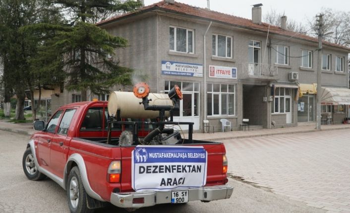 Mustafakemalpaşa’da kırsal mahalleler dezenfekte ediliyor