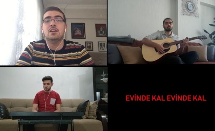 Üniversite öğrencilerinden ’evinde kal’ şarkısı