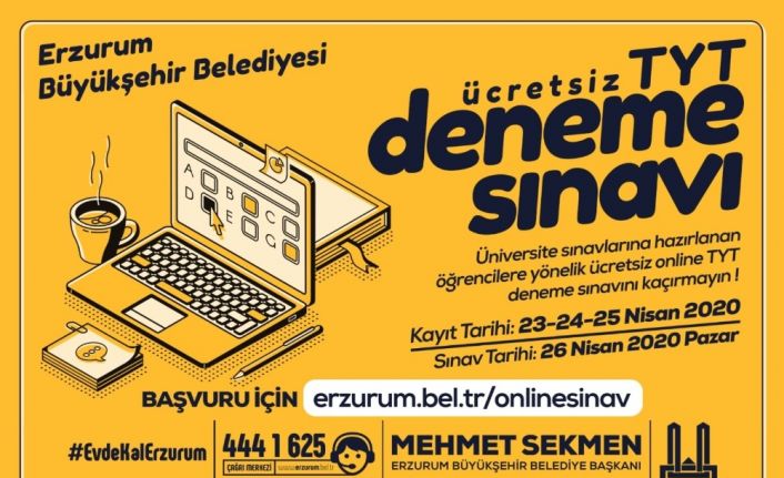 Büyükşehir’den deneme sınavı