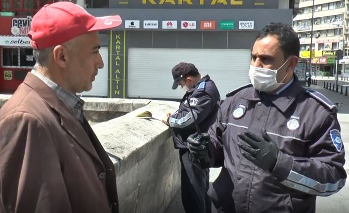 Gaziantep’te zabıtadan sokağa çıkan vatandaşlara ceza