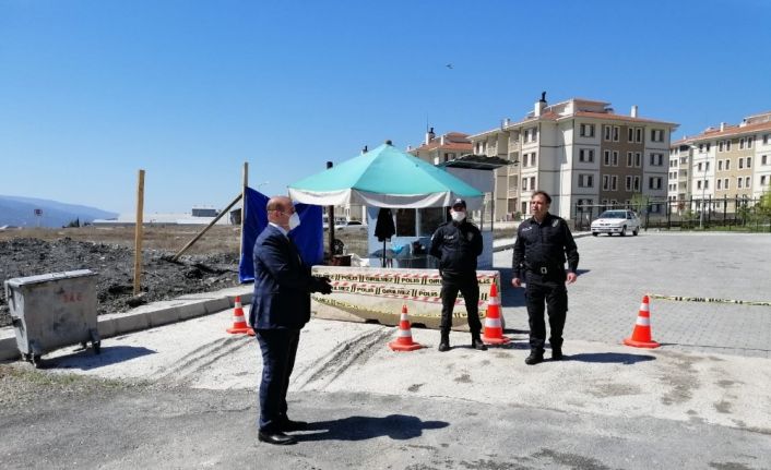 Kaymakam TOKİ’deki karantina tedbirlerini denetledi