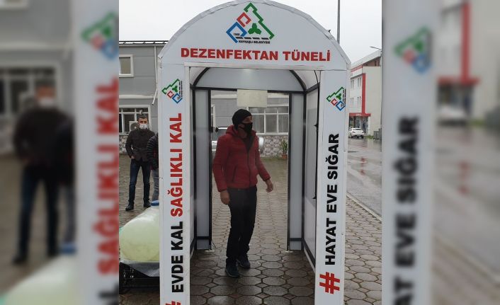 Kaynaşlı’ya dezenfektan tüneli koyuldu