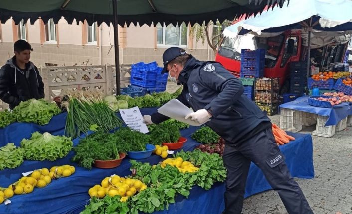 Kırklardeli’de semt pazarlarında korona virüs denetimleri