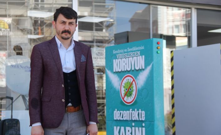 Korona virüse karşı yerli ve milli dezenfektan kabini