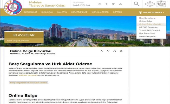 MTSO’da online belge dönemi başladı