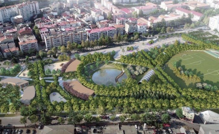 Trabzon’da Millet Bahçesi’nin inşaat çalışmaları sürüyor