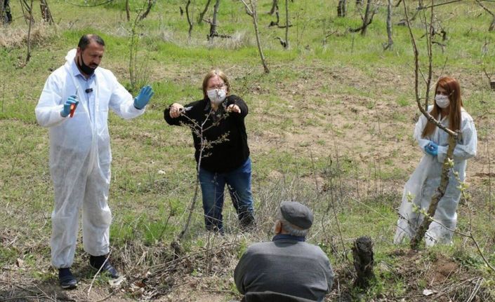 Vefa ekipleri 80 yaşındaki çiftçinin bahçesinde budama yaptı