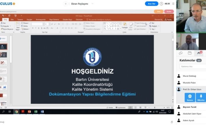 Bartın Üniversitesi’nde hizmet içi eğitimler de online yapılıyor