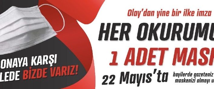 Gaziantep Olay Gazetesi okurlarına maske hediye ediyor