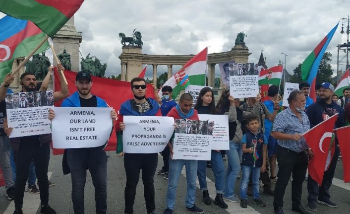 Budapeşte’de Ermenistan’ın saldırıları protesto edildi