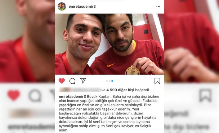 Emre Taşdemir’den kaptan Selçuk İnan’a teşekkür