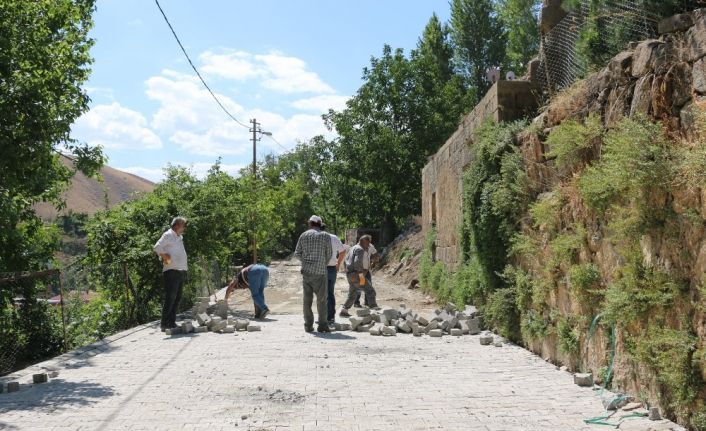 Bitlis Belediyesinin parke döşeme çalışmaları