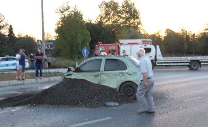 Çarşamba’da trafik kazası: 1 yaralı