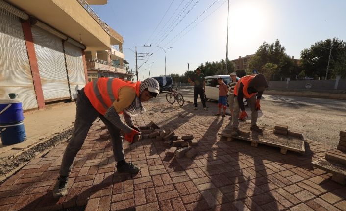 Ceylanpınar’da kilitli parke çalışması