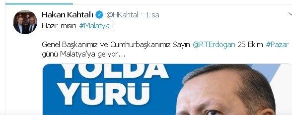 Cumhurbaşkanı Erdoğan 25 Ekim’de Malatya’da