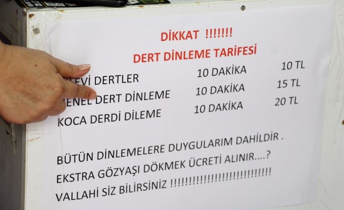 Dert dinlemekten bıkan kadın esnafın ’Dert tarifesi’