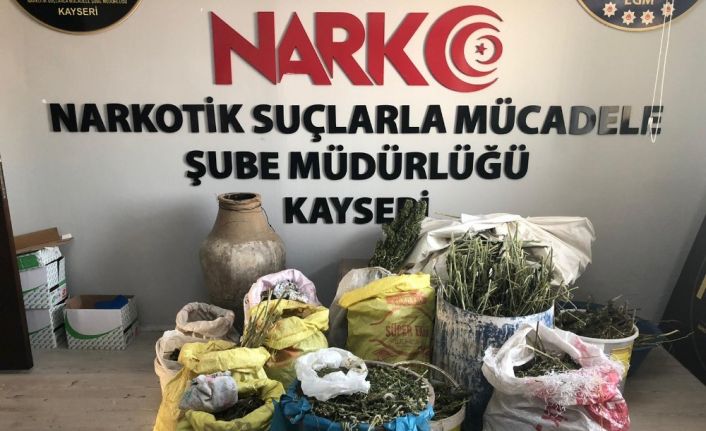 Kayseri’de 58 kilo esrar ele geçirildi