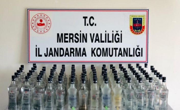 Mersin’de 103 litre sahte içki ele geçirildi