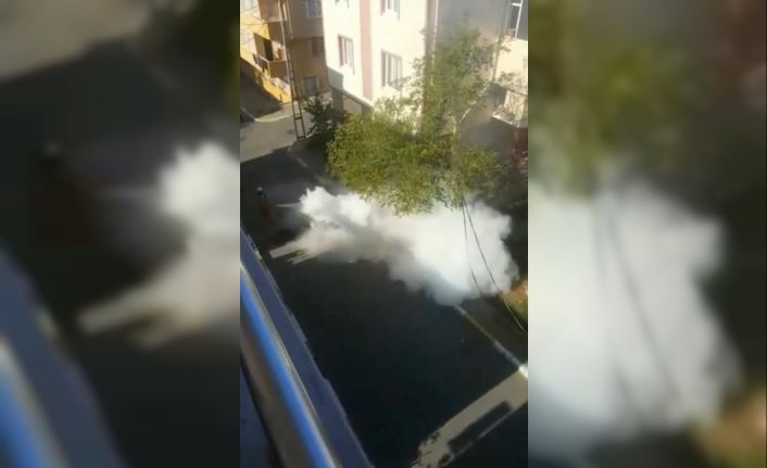 (Özel) Elektrik kabloları bomba gibi patladı