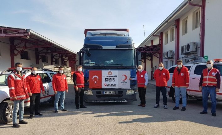 Adana’dan İzmir’e tır dolusu kuru gıda