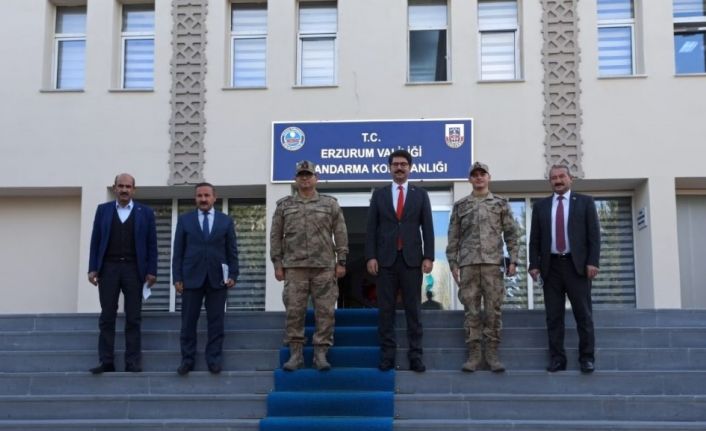 Aşkale heyetinden Jandarma Komutanlığı’na ziyaret