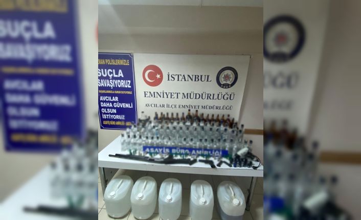 Avcılar’da sahte alkol operasyonu