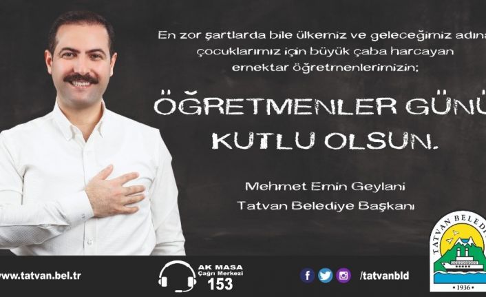 Başkan Geylani’den Öğretmenler Günü mesajı