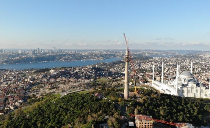 Çamlıca’daki TRT verici kulesinin sökümünde sona yaklaşıldı