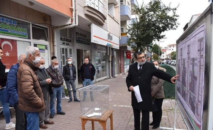 Çan Belediyesi sokakta yapılacak değişiklik için sandık kurdu