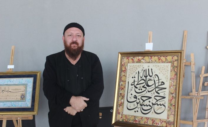 Hattat Mahmut Şahin ve öğrencilerinin eserleri Kocaeli’de sergilendi