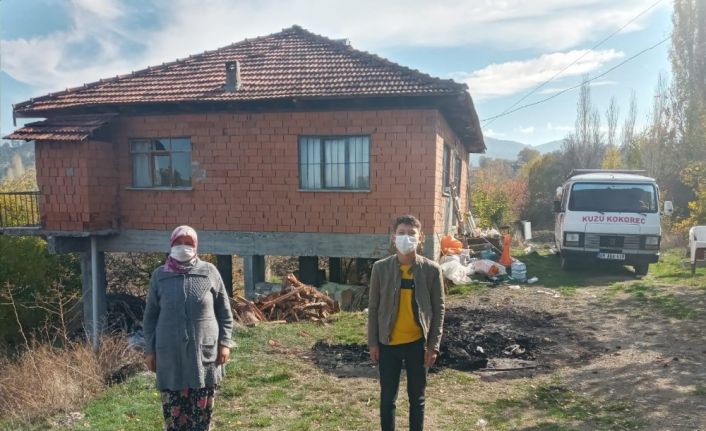 İHA’nın haberinin ardından çadırda yaşayan aileye yardım elleri uzandı