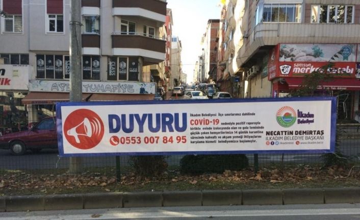 İlkadım Belediyesi’nden korona hastalarına yaşam desteği