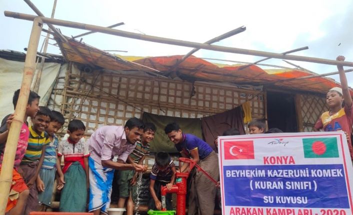 KOMEK kursiyerlerinden Arakan’a su kuyusu