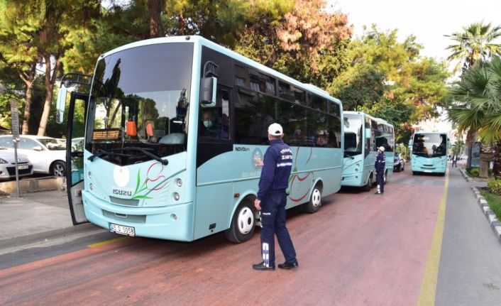 Manisa’da toplu taşıma araçlarında korona virüs denetimi