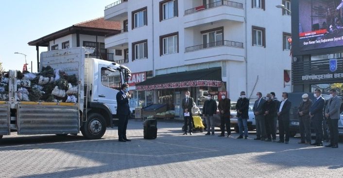 Nallıhanlı üreticilere lavanta fidesi dağıtımı devam ediyor