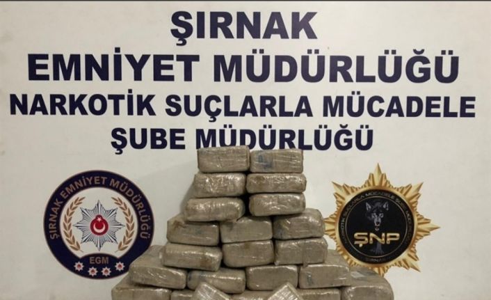 Şırnak’ta 20 kilogram eroin ele geçirildi