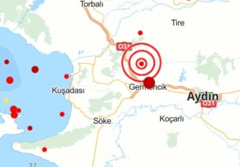 Aydın’da 3.7 şiddetinde deprem meydana geldi