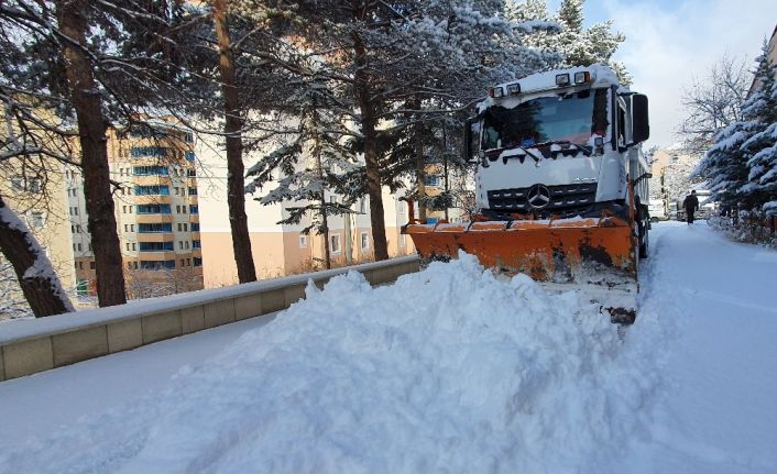 Gümüşhane’de yoğun kar yağışı