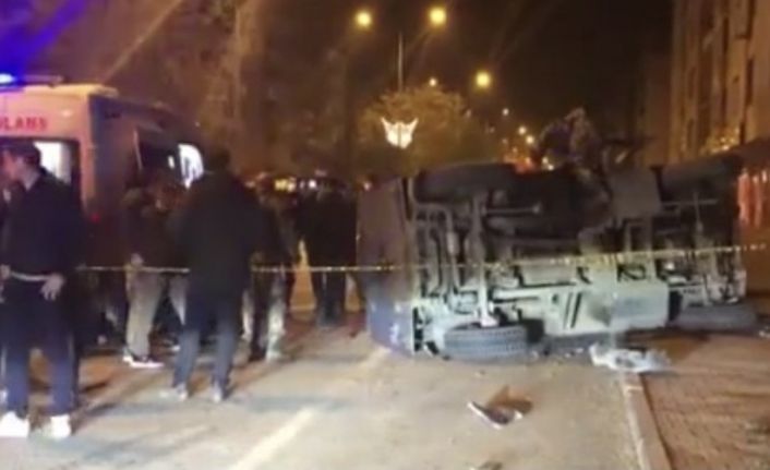 Iğdır’da zırhlı araç devrildi:1 polis yaralandı