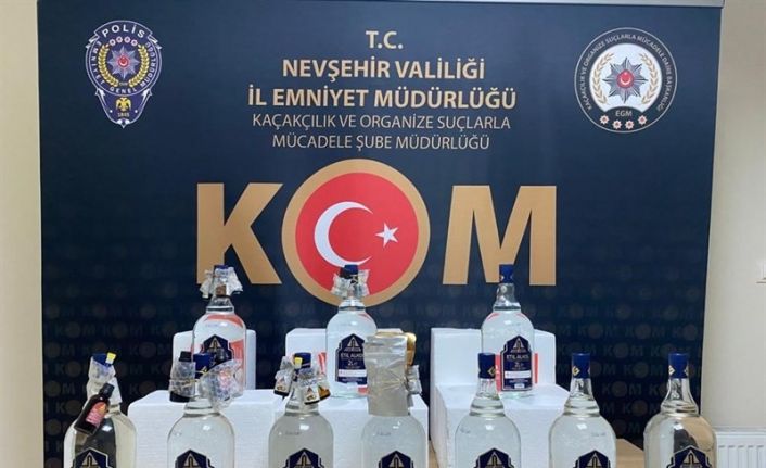 Nevşehir’de 20 litre etilalkol ve alkol aroması ele geçirildi