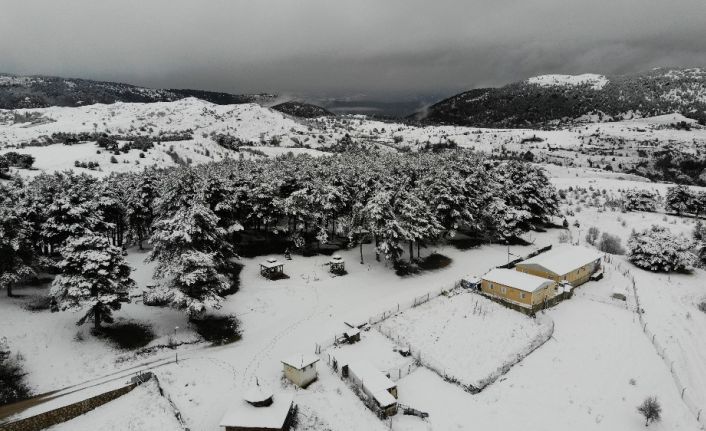 Doğa beyaz örtüyle mest etti