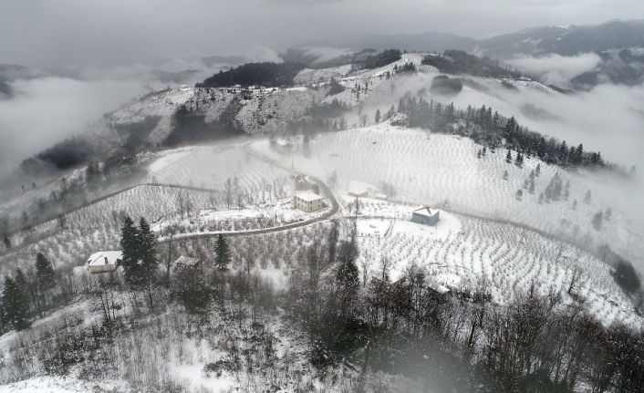 Ordu’da kartpostallık kar görüntüleri