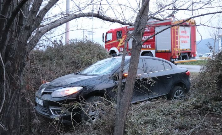 Alkollü sürücü direksiyon hakimiyetini kaybedince şarampole uçtu