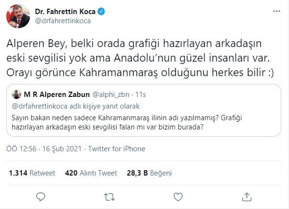 Bakan Koca’dan "orada sevgilisi mi var" diyen kişiye cevap