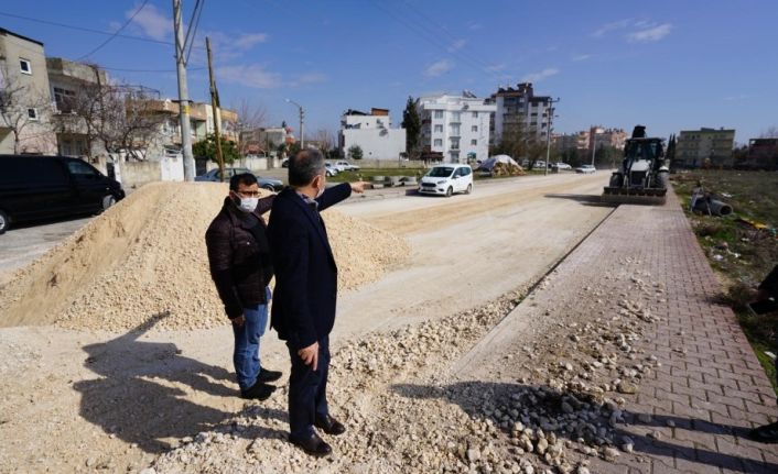 Başkan Kılınç, Dumlupınar Caddesindeki çalışmaları yerinde inceledi