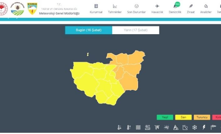 Bursa ve Yalova için turuncu uyarı
