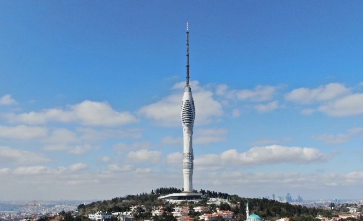 Çamlıca Kulesi’nin son hali havadan görüntülendi