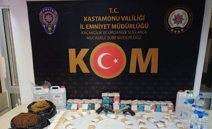 Kastamonu’da tütün ve kaçak içki operasyonu